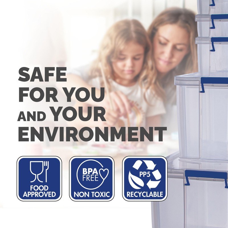 BANKERS BOX Storage Box 0.75L (10 Pack) - BPA-Free, Stackable