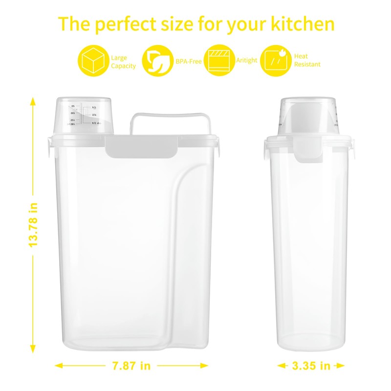 Rice Container,Rice Storage Container,5L,5.2Qt Tcereal Storage Container
