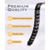 Feraco Mens Magnetic Bracelet Titanium Steel Magnetic Bracelet with Double