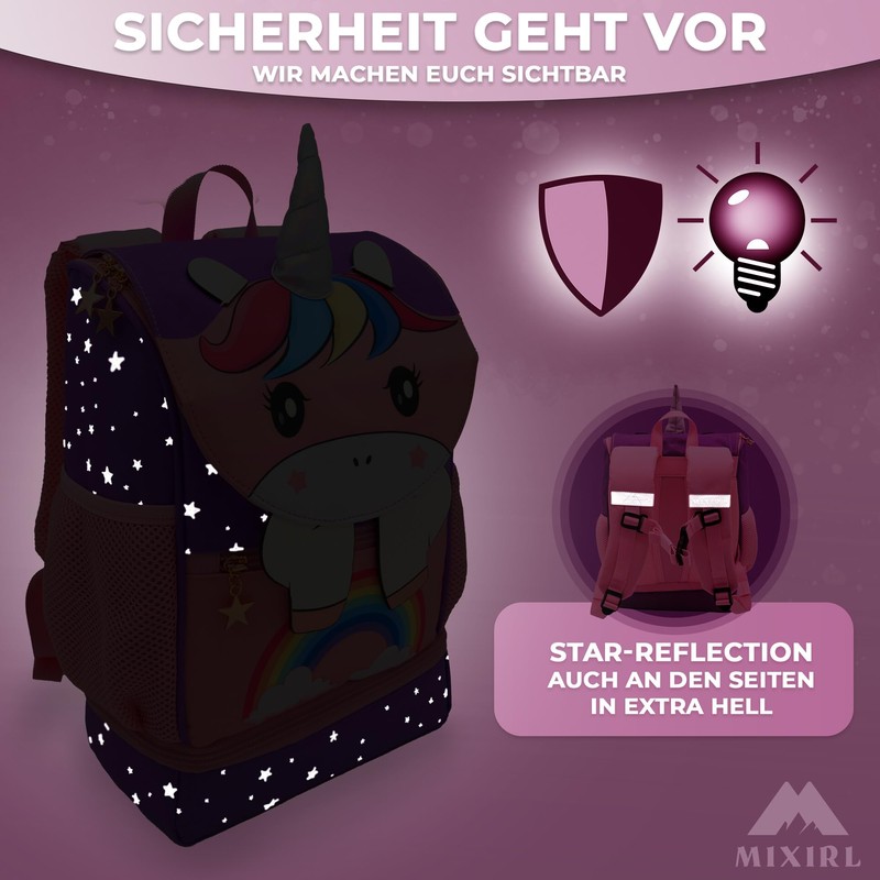 MIXIRL® Unicorn Backpack Nursery Backpack & Children's Backpack Girls with