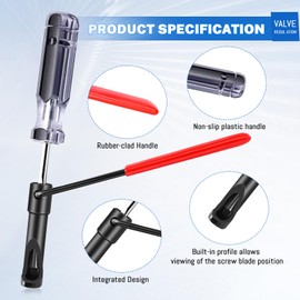 Lucxhcky Valve Adjusting Tool, 10mm Valve Eyelash Adjustment Tool, Jam Valve Adjusting Tool, Valve Lapping Tool, Car Repair Tool, Car Accessories (Red)