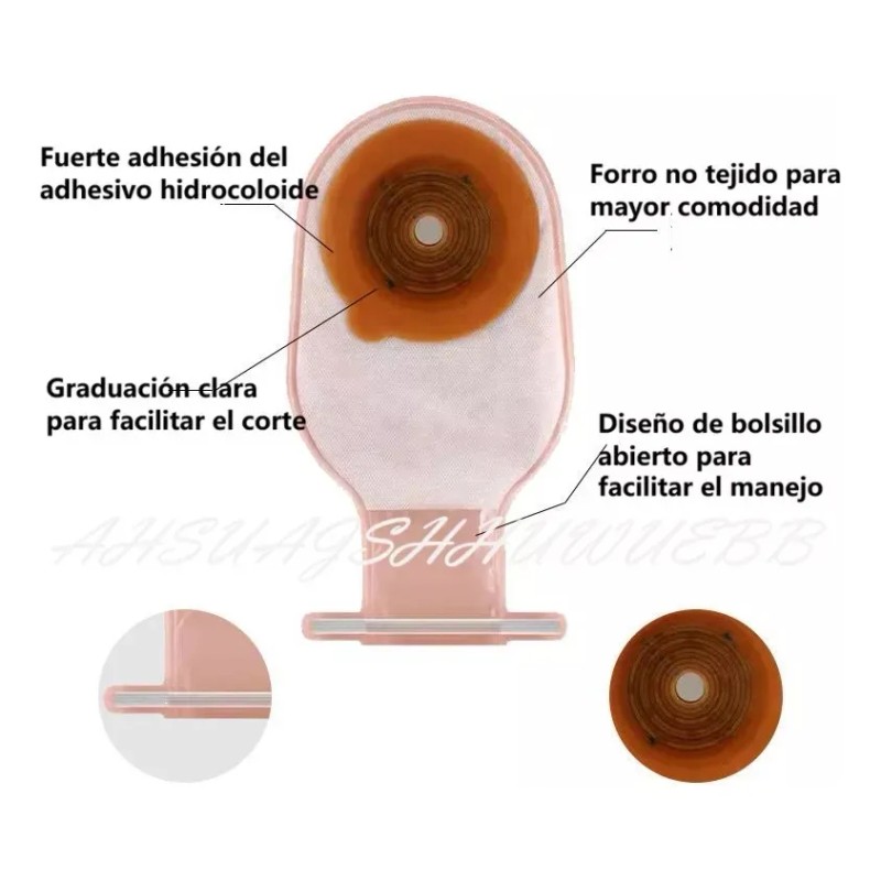Bolsa Colostomia Adulto 10 Pzas Drenable Nude