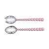 MARIPOSA Pearled Large Pink Salad Servers - #3719P