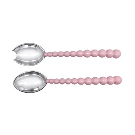 MARIPOSA Pearled Large Pink Salad Servers - #3719P
