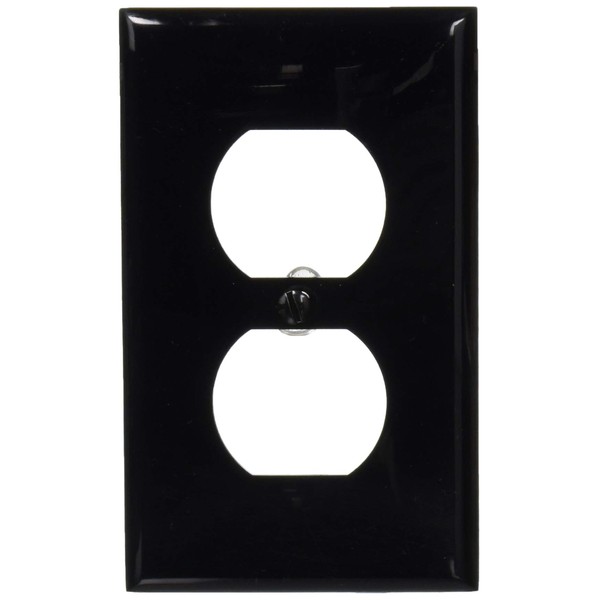 Leviton 80703-E 1-Gang Duplex Device Receptacle Wallplate, Standard Size, Thermoplastic