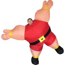 GOPRIME Giant Hip-Hop Dancer Costume, Inflatable, Blow Up Suit, Hilarious Performance Costume, One Size Fits Most Adult (Gym Rat)