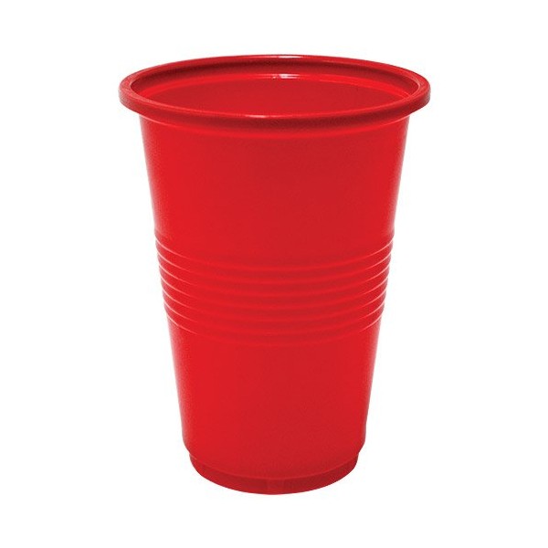 Nicole Home Collection Plastic Cup-16 oz | Red | Pack of 50 Drinking Cup