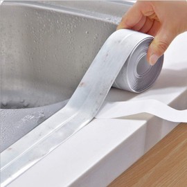 Homankit Caulk Strip for Bathtub Self Adhesive Waterproof Tape for Kitchen Bathroom Shower Floor and Wall Sealing, 2" x 102"