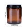 72 PCS 8 oz Amber Glass Jars with Lids, Round