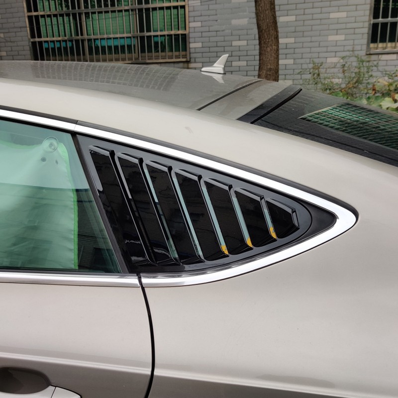 Vehicle Modification Window Louver Bright Black Side Window Scoop Cover