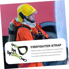 CHILDWEET 2pcs Firefighter Glove Straps Reflective Safety Clips Heavy Duty Work Gloves Holders for Men