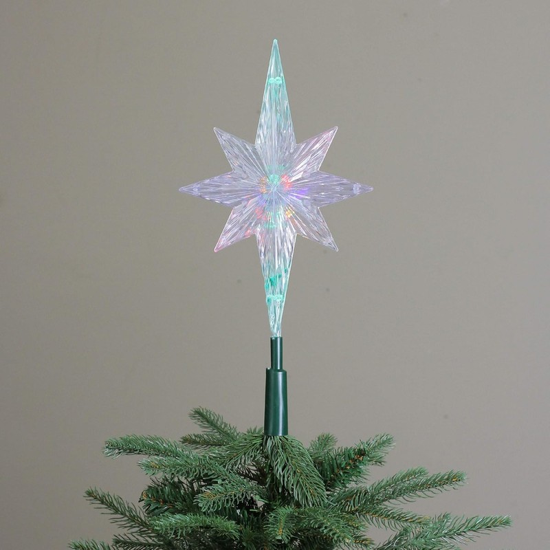 KSA 11" Lighted LED Color Changing Star Christmas Tree Topper
