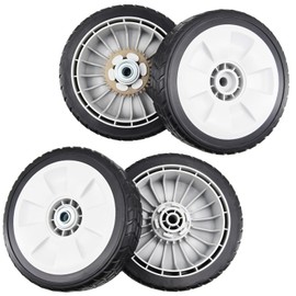 4 Pack Lawn Mower Wheels Kit 8 Inch Rear and Front Drive Wheels for Honda HRB216 HRB217 HRR216 HRS216 HRT216 HRZ216 HRB215 HRM215 Lawnmower Tires Replacement