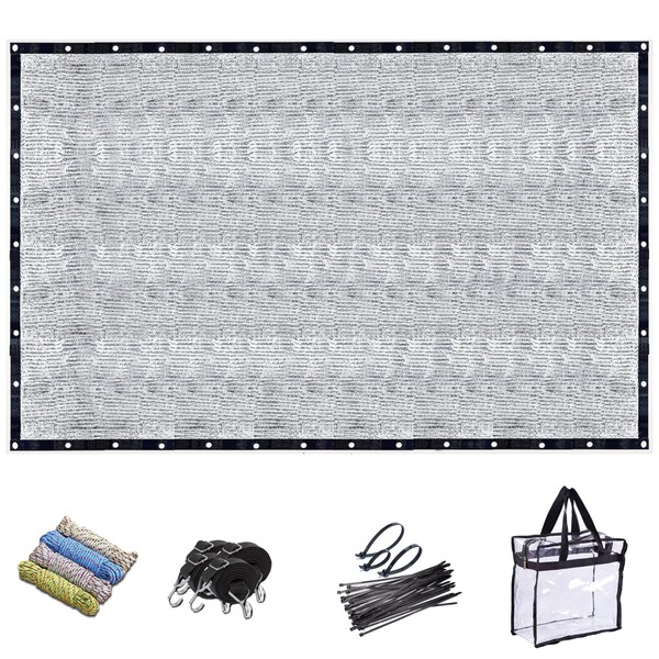 70% Reflective Aluminum Shade Cloth - 13x20 Ft Durable Mesh