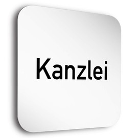 Türschilder24 Aluminium door signs of the highest class! • Law firm • Size 150 x 150 mm • Special feature: invisible 5 mm spacers give the door sign an exclusive floating effect