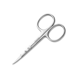 Tijeras para cutículas extrafinas, curvas, de acero inoxidable, para cejas, tijeras profesionales de aseo para barba, vello nasal, pestañas, bigote y 