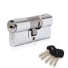 XFORT Colossus Polished Chrome 3 Star Kitemarked Euro Cylinder Lock
