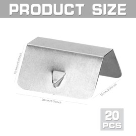 20 Pcs Wind Deflector Clips – Stainless Steel Windshield Retainer Clips for Car Wind Deflectors, Secure Vehicle Window Accessories for All-Weather Protection, Universal Fit for Auto Exterior Trim
