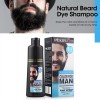 Champú oscurecedor negro tinta tinta barba cabello barba permanente 200