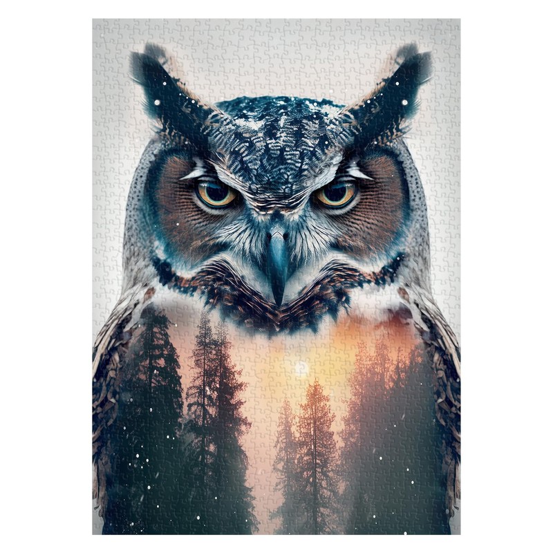 Owl Puzzles for Adults 1000 Pieces, Difficult Bird Challenging Jigsaw