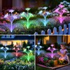 BEIDOULU Solar Lights Outdoor 2 Pack, Fiber Optic Flower Solar