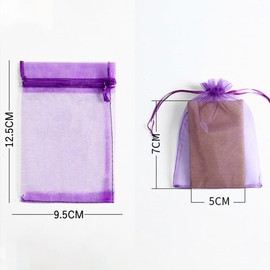 Harukita Organza Wrapping Bags, Drawstring Bags, Organza Gift Bags, Small Storage, For Presents, Small Items, Candy Packaging, Birthday, 5 Colors, 50 Pieces