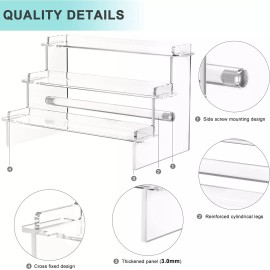 Meteou Acrylic Display Risers 9.5'' Perfume Organizer Clear Rise r9.5x6 inch, 1