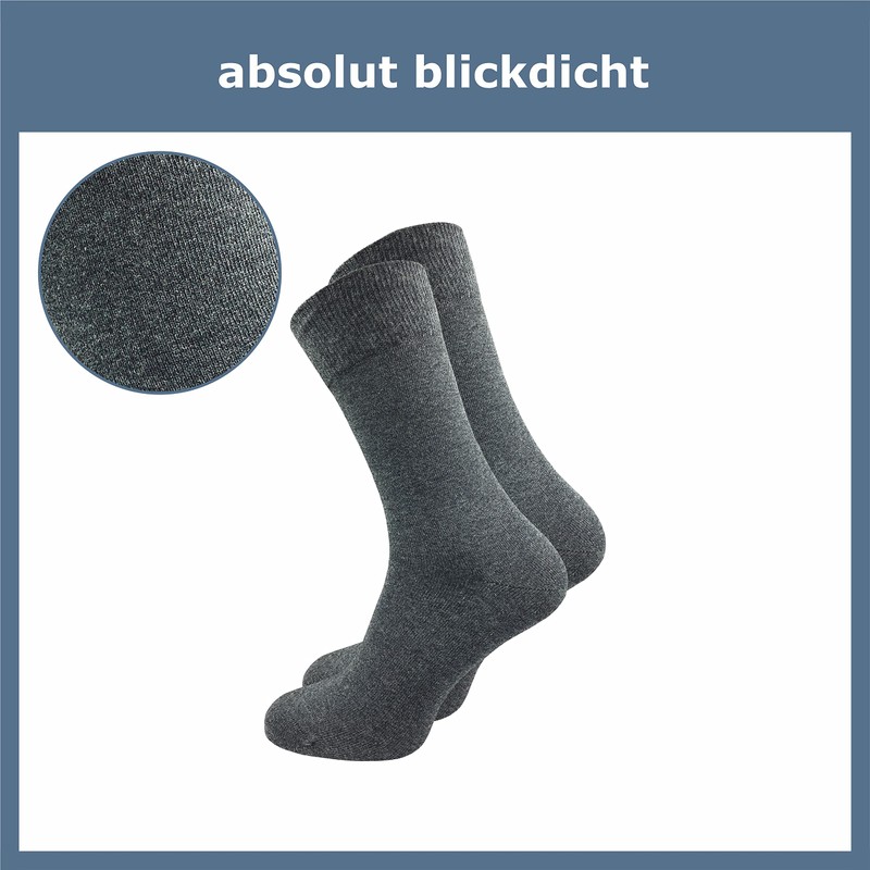 Cawaso Men's Socks, 100% Cotton (Pack of 10) - gray,
