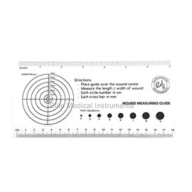 EMI Multi-purpouse Medical Ruler with Wound Measuring and Pupil Gauge Reference Guide