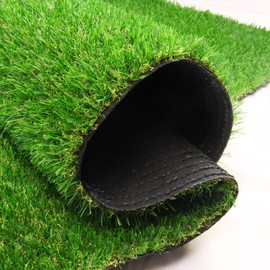 FREADEM Artificial Grass Astroturf Rug 5 FT * 7 FT, Realistic Fake Grass Mat with Drainage, Indoor Outdoor Lawn Turf for Pets Dogs, Garden, Patio, Balcony, Backyard, Custom Size