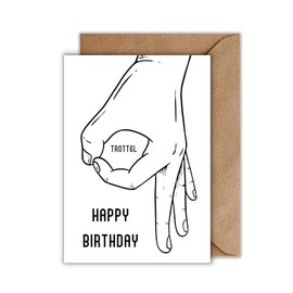 WBdesignz Humorous Birthday Card with Envelope - Sucker Happy Birthday Casual Birthday Greetings Funny Card for Friends and Colleagues (DIN A6)