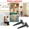 Ctyjia 2 Pcs T-Hinges, Tee Strap Black Door Hinges, with