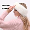 Fancylovesotio Womens Faux Fur Headband with Elastic Earwarmer Earmuff for