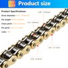 BIGLKNM 428H Motorcycle Chain 104 Links with 6pcs Connecting Master