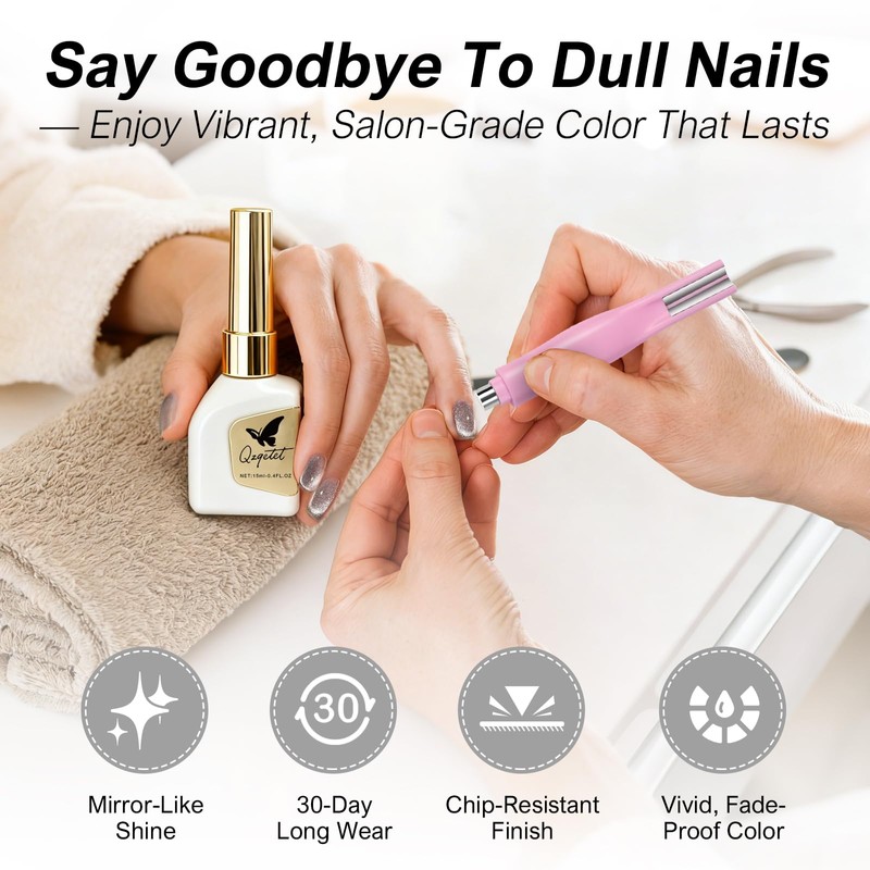 5-in-1 Cat Eye Gel Nail Polish 15ml, No Base or