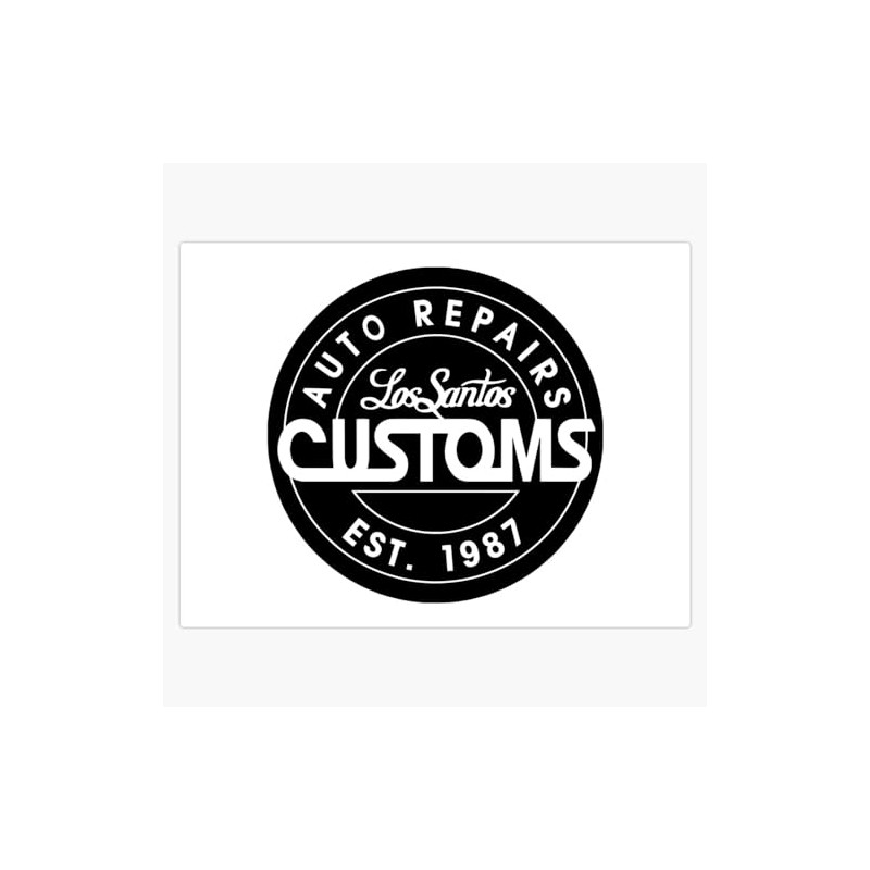 Leyland Designs Los Santos Customs Bumper Sticker Window Water Bottle