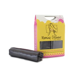 Morning Glamour Signature 2 Pack Standard/Queen Satin Pillowcases, Charcoal