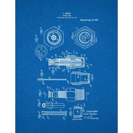 Spark Plug Patent Print Blueprint (5" x 7") M10840