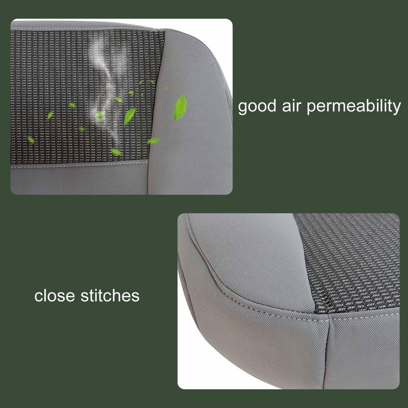FZJDSD Gray Driver Side Bottom Replacement Cloth Seat Cover Compatible