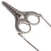 Sewing Scissors Vintage Chain Silver Bauhinia Stainless Steel Pointed Small