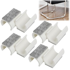 FunWorth Set of 8 chair gliders, cantilever chairs with felt set, universal furniture gliders, diameter 24-25 mm, for swing chairs for parquet, laminate, tiles, scratch protection and noise reduction