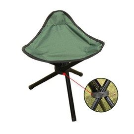 WOONEKY Outdoor Folding Chairs Portable Folding Stool Three Legs Sturdy and Easy to Carry for Camping Picnics