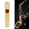 J-ouuo Alto Saxophone Mouthpiece Gold Color Metal Multifunctional Sax Mouthpiece