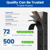 Muzata Black Corner Cable Railing Post 42 Inch 42"x2"x2" T-drilled