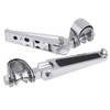KIMISS 2Pcs Aluminum Alloy Motorcycle Foot Pegs with Engine Guard