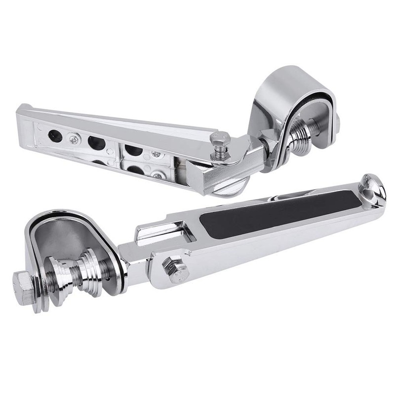 KIMISS 2Pcs Aluminum Alloy Motorcycle Foot Pegs with Engine Guard