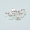 Sterling Silver Large Hole Rondelle Beads Size 6.5x11mm, 2pcs per