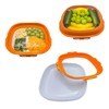 HSJAYAH 2-Pack Portable Snack Tray | Food Containers with Reversible