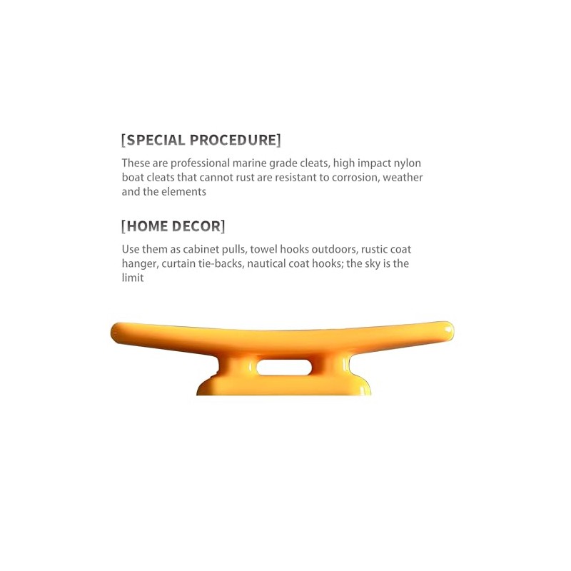 Marine Grade Nylon Boat Cleats - Versatile Sizes for Mooring