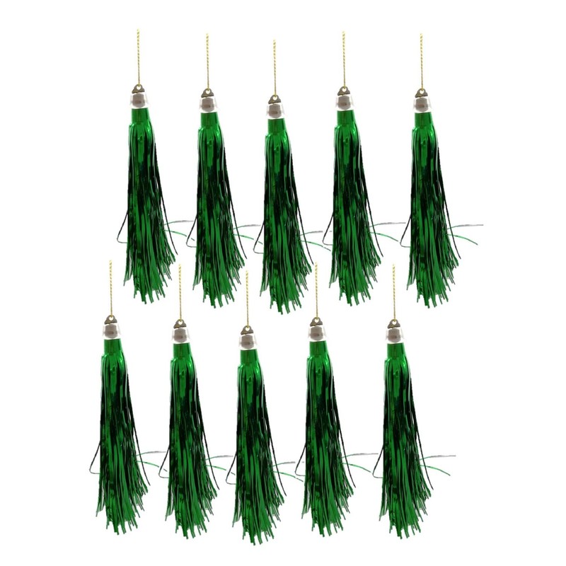 Lamettini Tinsel Pendant Christmas Tree Decoration Christmas Pendant (100, Green)